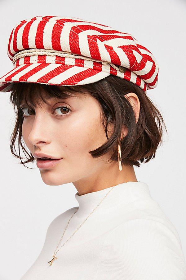 Sea Isle Stripe Lieutenant Hat By Brixton At Free People
